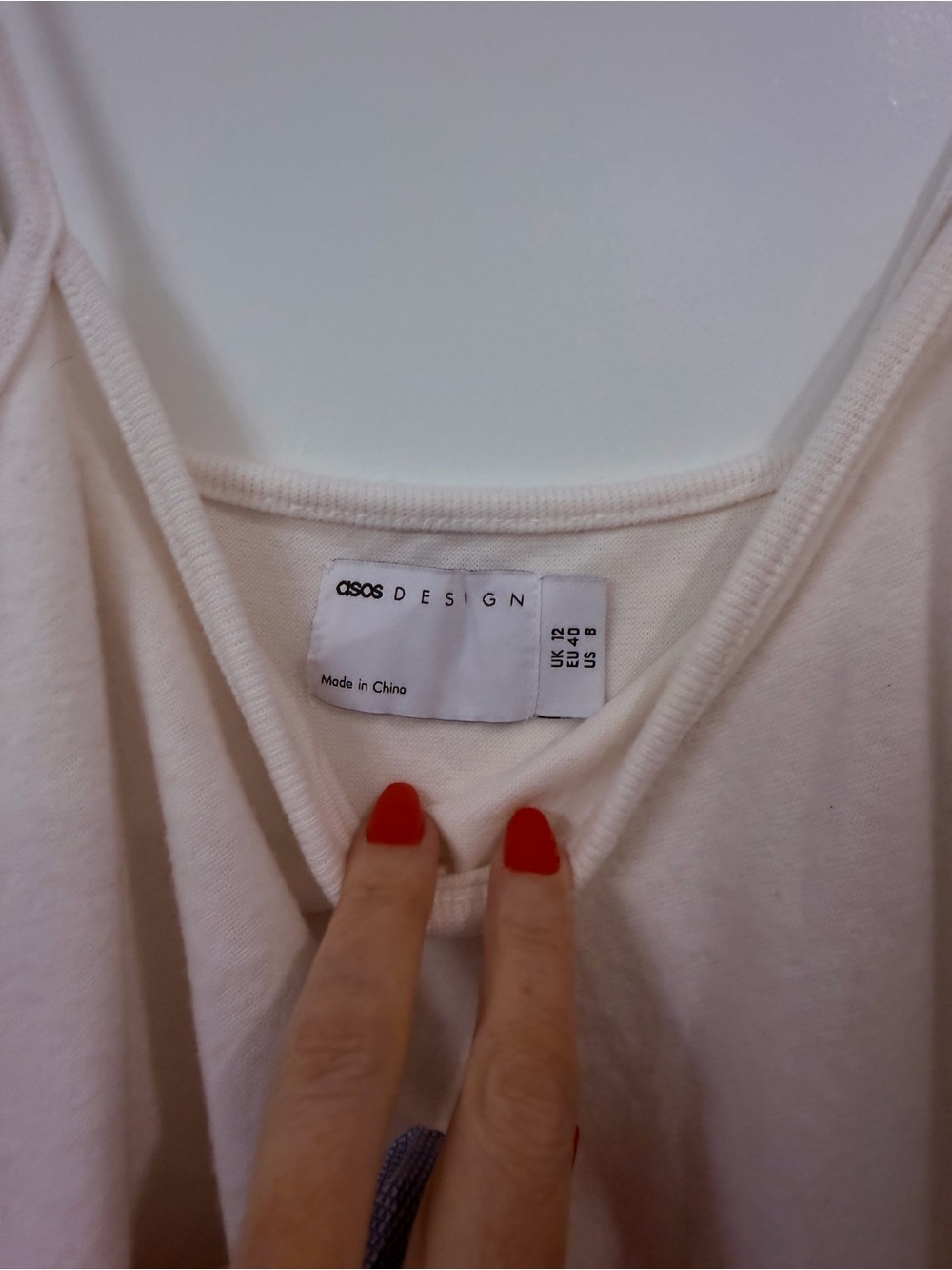 ASOS Simple Spaghetti Strap Dress in Ivory - Picture 2 of 3